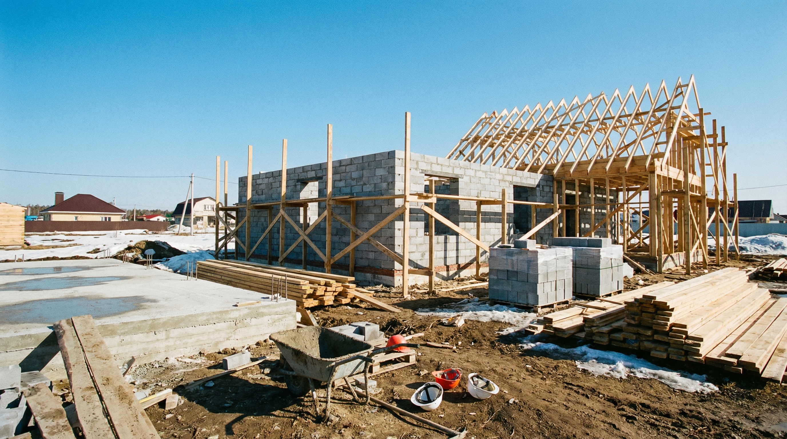 Этапы строительства дома: полный путь от участка до ключей