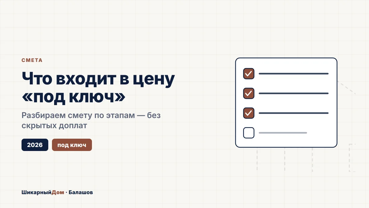 Что входит в стоимость дома под ключ