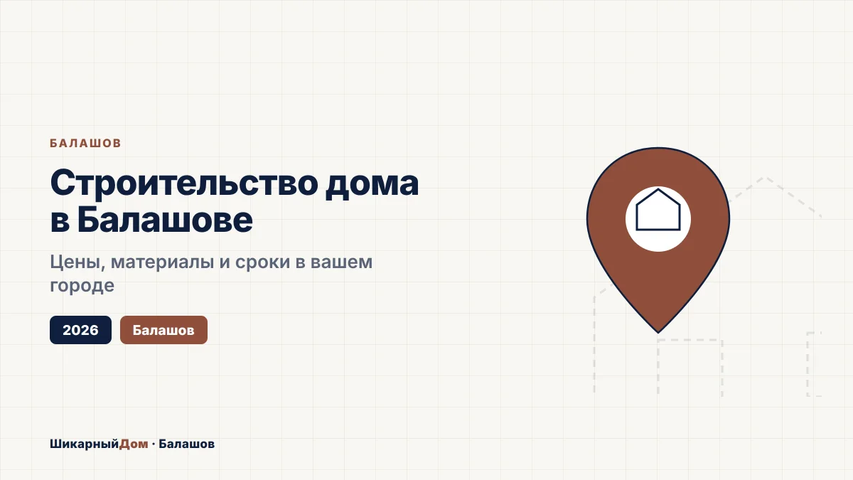 Строительство дома в Балашове: цены и сроки